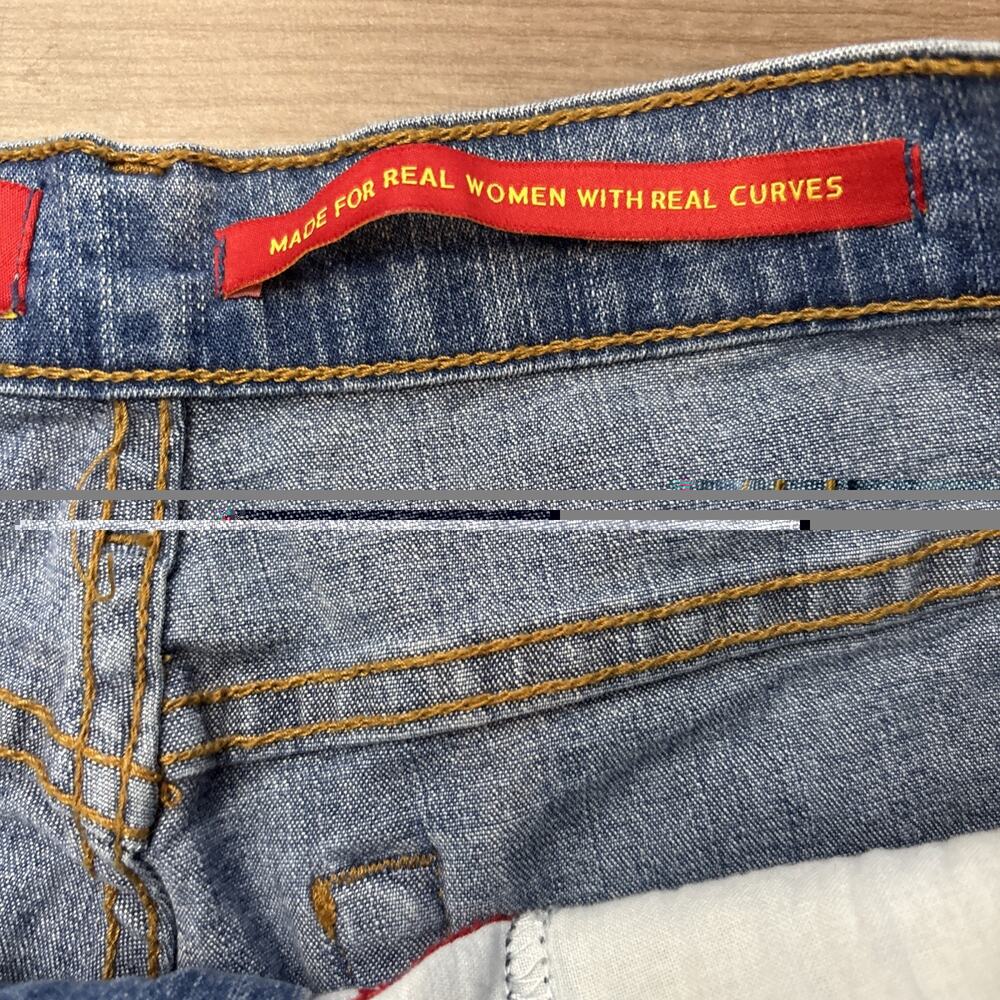 NYDJ Women's Blue Jeans Size 14 With Crystals On Front Pockets And Legs. - Picture 7 of 14